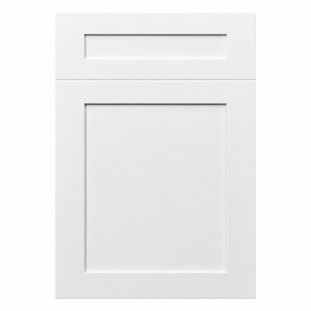 White cabinet door with a rectangular design on a white background| USA Cabinets  Outlet |