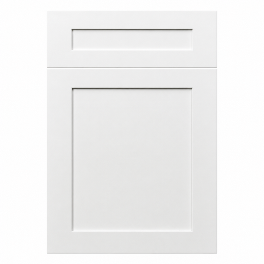 White cabinet door with a rectangular design on a white background| USA Cabinets  Outlet |
