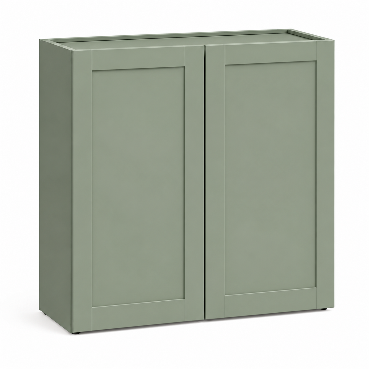 Sage Green Shaker 30″ H Double Door Wall Cabinet