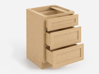 English Toffee Shaker Three Drawers Base Cabinet