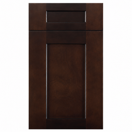Dark brown wooden cabinet door on a white background |USA Cabinets Outlet |