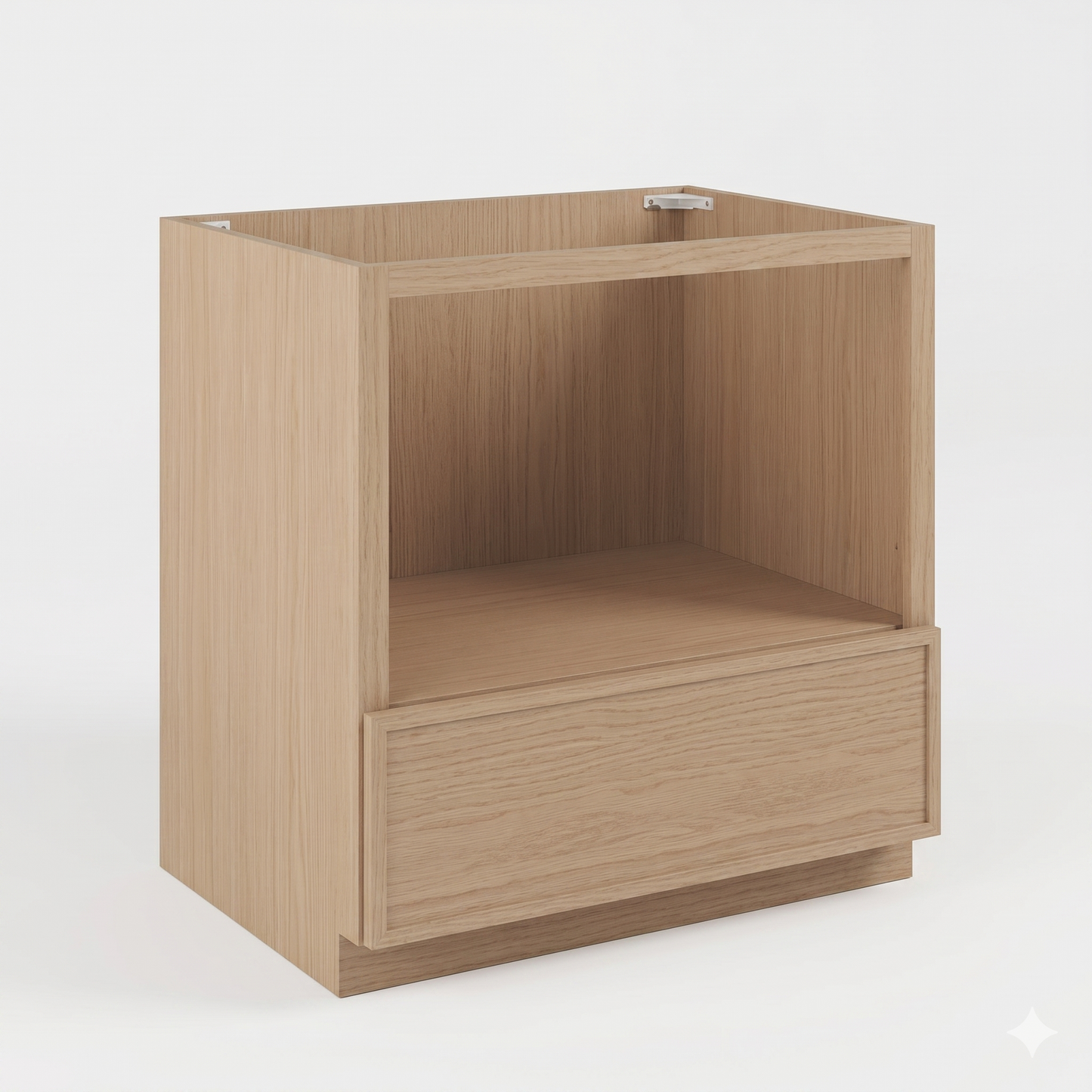 Slim Natural  Oak Shaker Microwave Base Cabinet