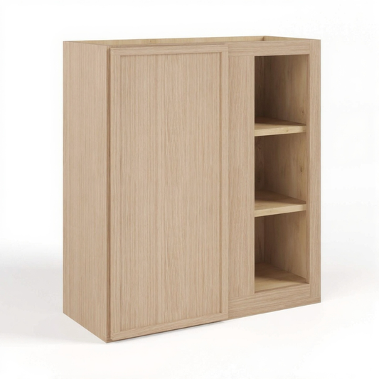 Wooden cabinet with sliding door on a white background USA Cabinets Outlet