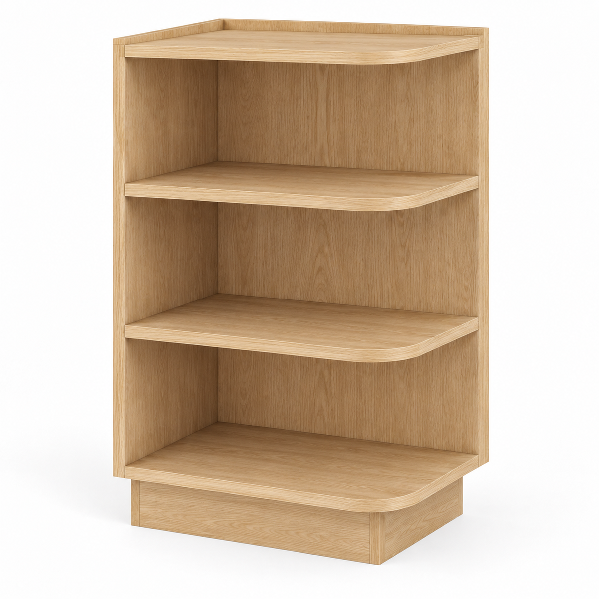 Slim Shaker Oak Base End Shelf (Reversible)