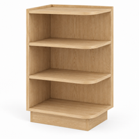 Slim Shaker Oak Base End Shelf (Reversible)