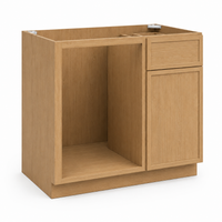 Slim Shaker Oak Blind Corner Base Cabinet (L/R interchangeable)