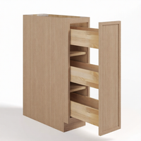 Slim Shaker Oak Spice Pull Base Cabinet