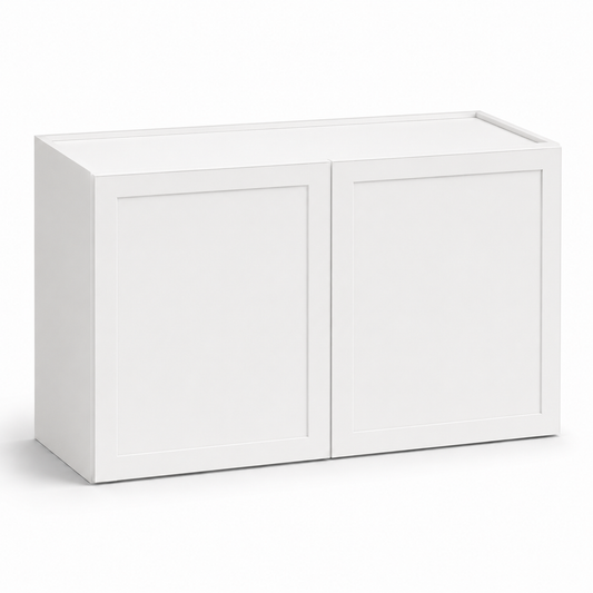 White cabinet with two doors on a white background| USA Cabinets Outlet|