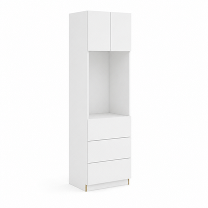 Slim Shaker White 27"D Oven Pantry Cabinet