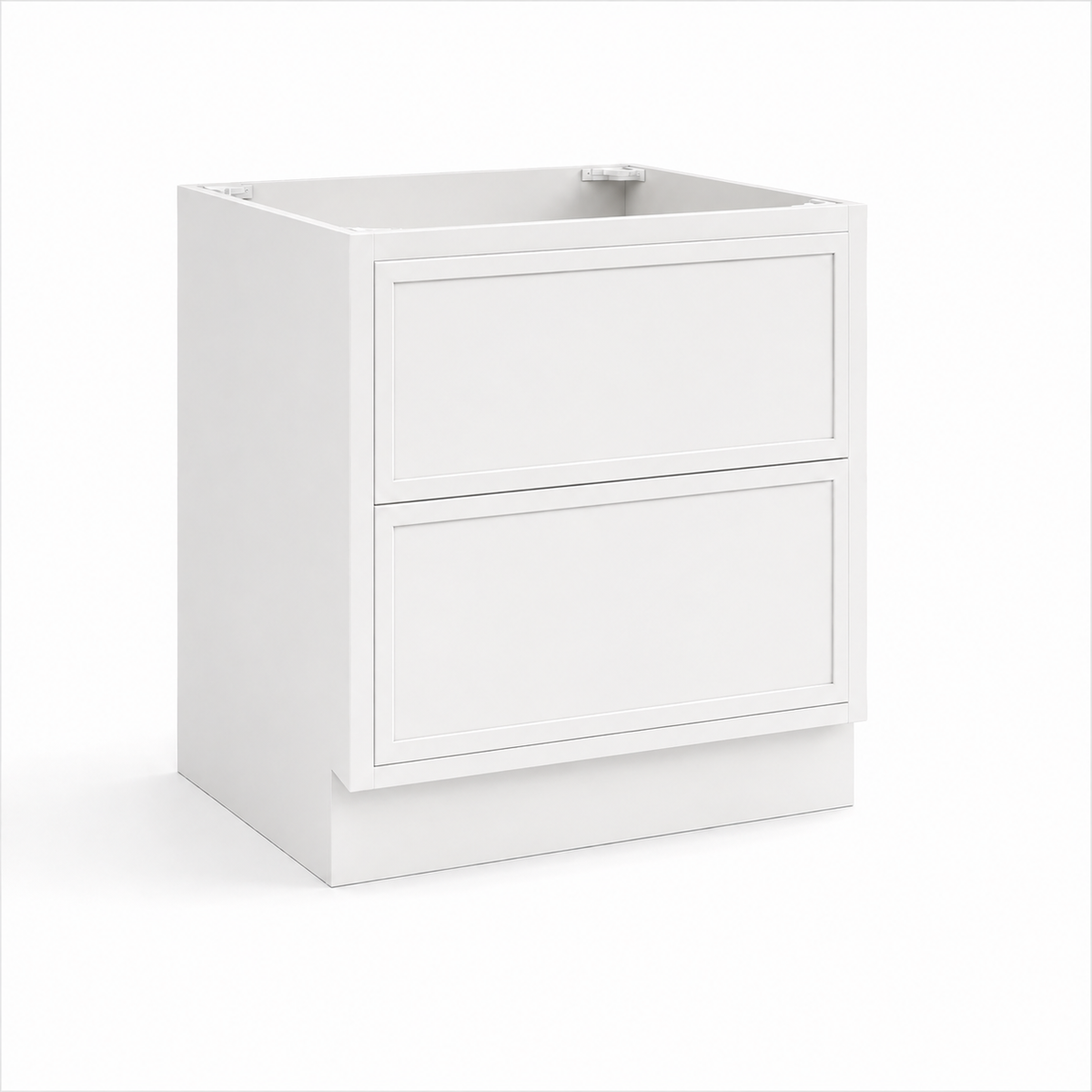 Slim Shaker White 2 Drawer Base Cabinet