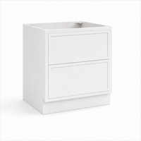 Slim Shaker White 2 Drawer Base Cabinet