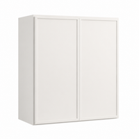 Slim Shaker White 30″ H Double Doors Wall Cabinet
