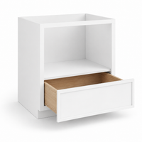 Slim Shaker White Microwave Base Cabinet