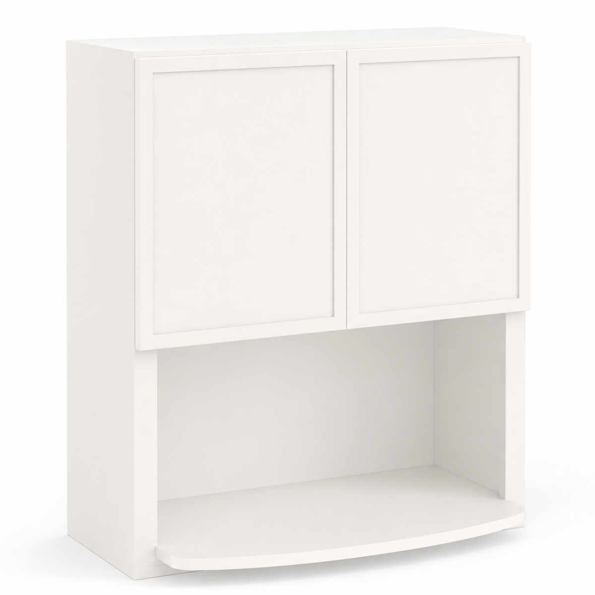 Slim White Shaker Microwave Wall Cabinet