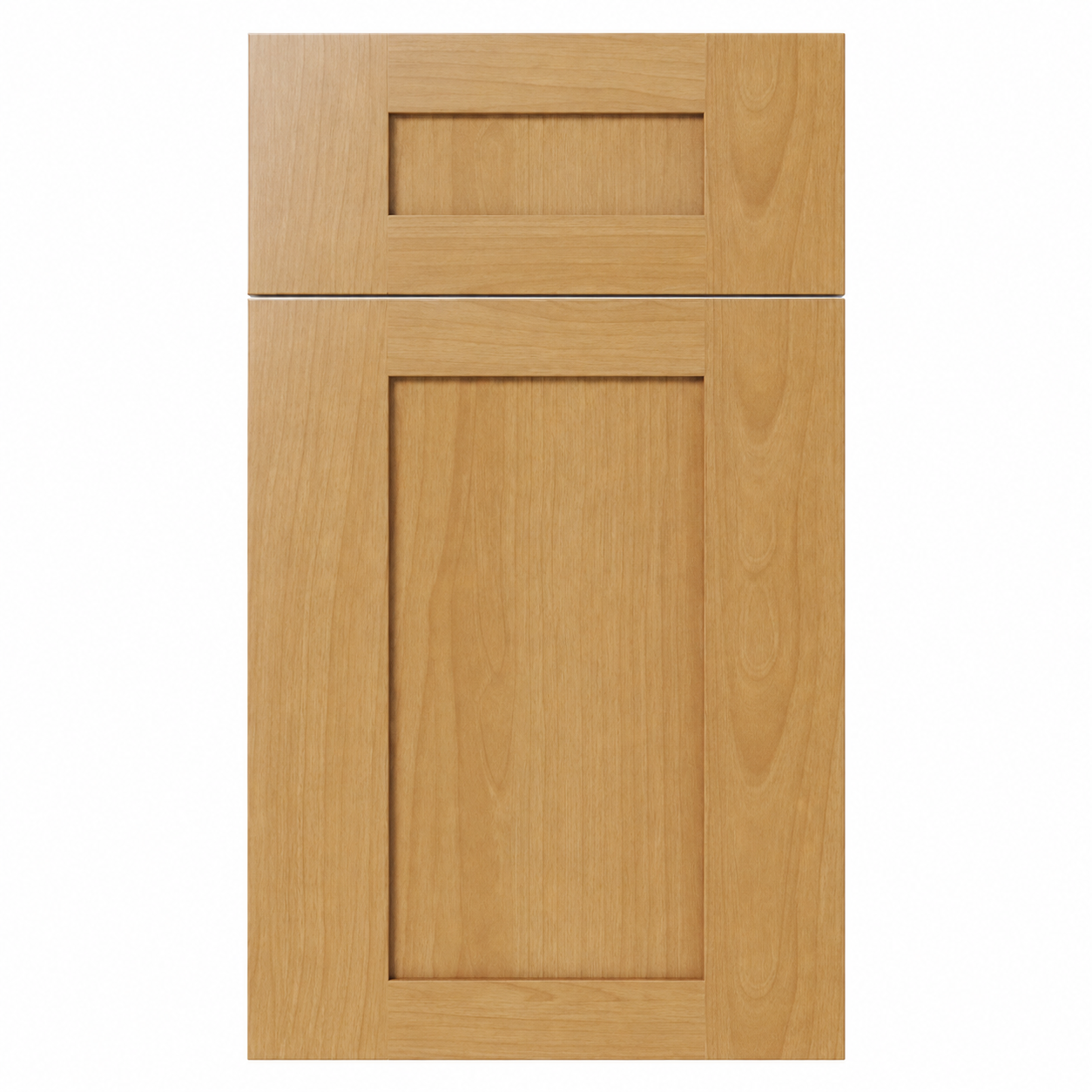 Wooden cabinet door with a rectangular panel on a white background ( USA Cabinets Outlet )