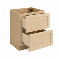 Unfinished Shaker 2 Drawers Base Cabinet