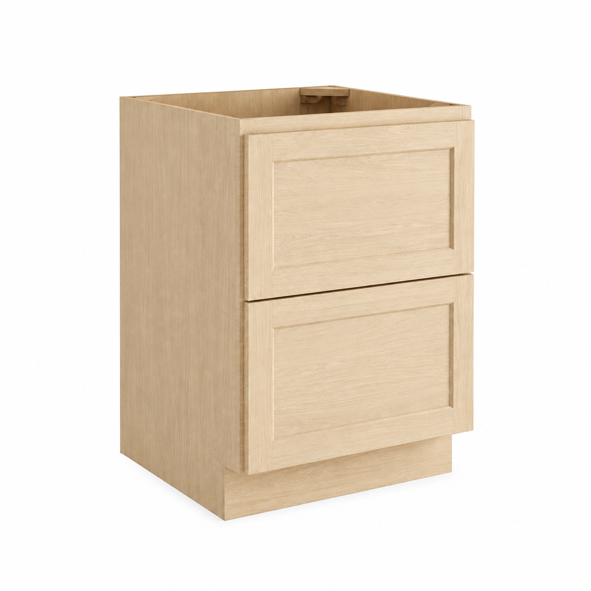 Unfinished Shaker 2 Drawers Base Cabinet