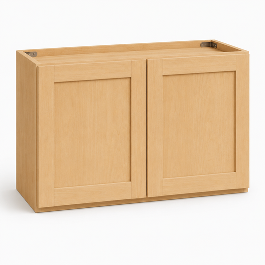Unfinished Shaker 36" W Refrigerator Wall Double Door Cabinet
