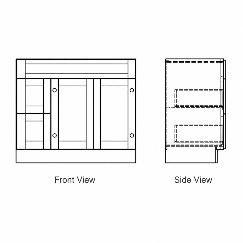 VSDL36_2Dview_2 USACabinetsOutlet