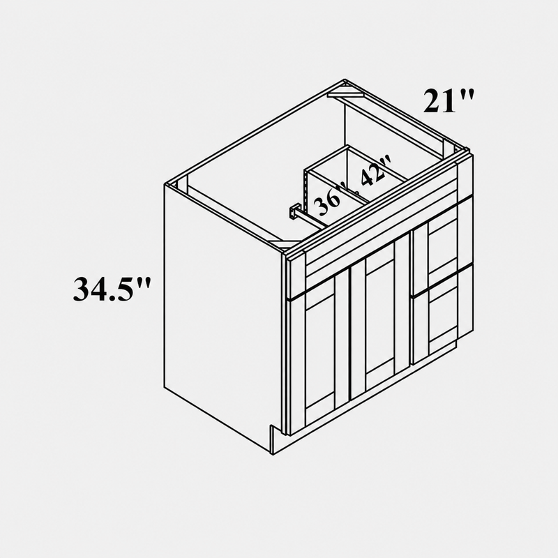 VSDR36_2D_view_USA_Cabinets_Outlet USACabinetsOutlet