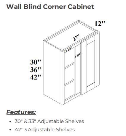 Wall_Blind_Corner_Cabinet_USA_Cabinets_Outlet USA Cabinets Outlet