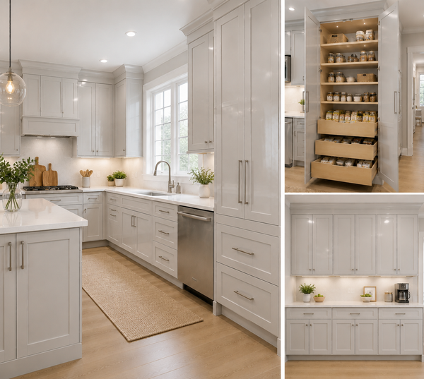 gray kitchen cabinets