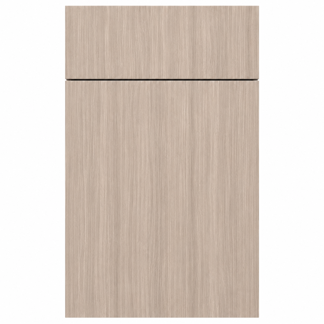 Wooden cabinet door with a light brown finish on a white background ( USA Cabinets Outlet )