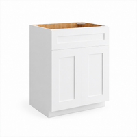 White Shaker Sink Base Cabinet – 2 Doors &  1 False Drawer