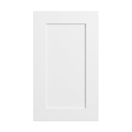 White cabinet door with a rectangular cutout on a white background at USA Cabinets Outlet.