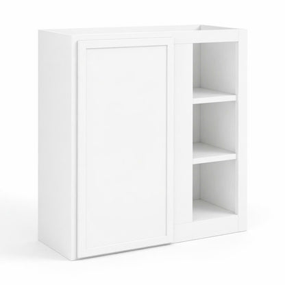 Slim Shaker White 30″ H Wall Blind Cabinets