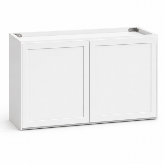 White cabinet with two doors on a white background | USA Cabinets  Outlet |