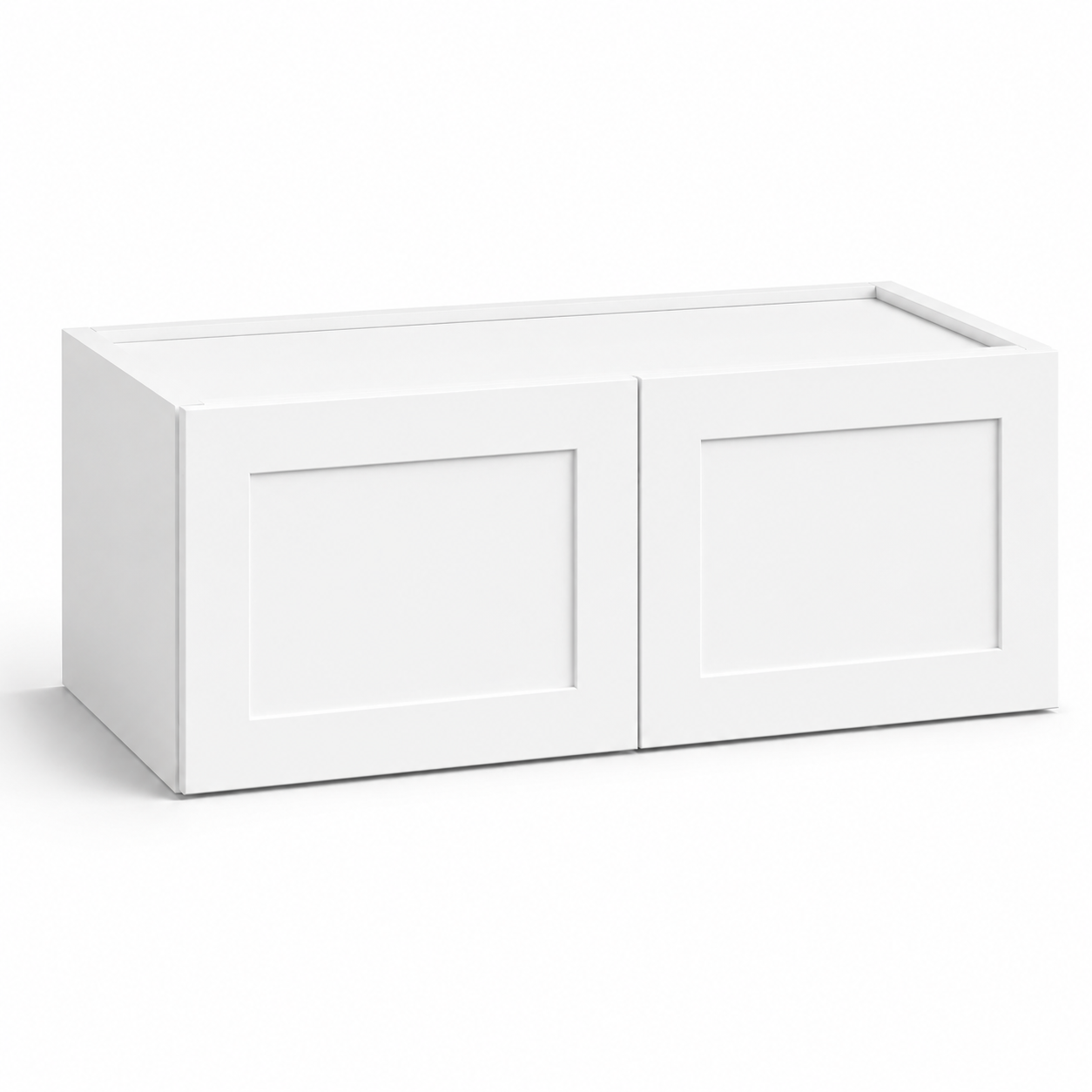 White Shaker 15″ H Double Doors Wall Cabinet
