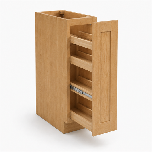 English Toffee Shaker Spice Pull Base Cabinet