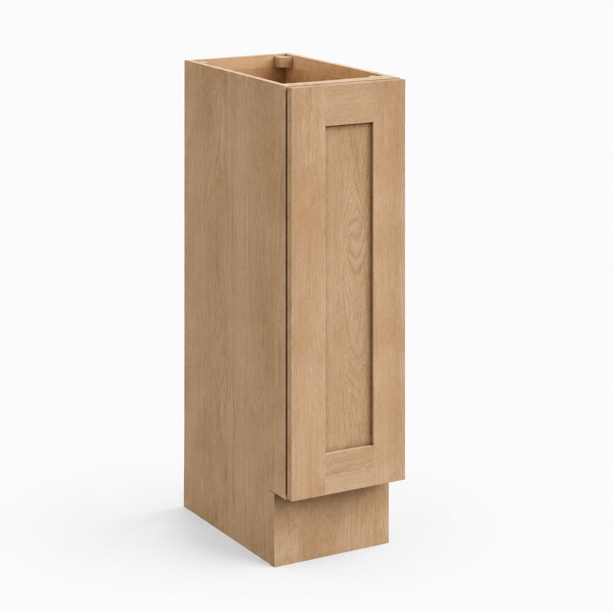 Natural Oak Slim Shaker 9"W Tray Base Cabinet