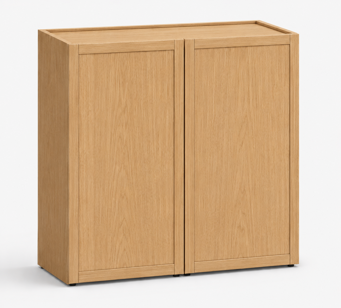 Slim Shaker Oak 36″ H Double Door Wall Cabinet
