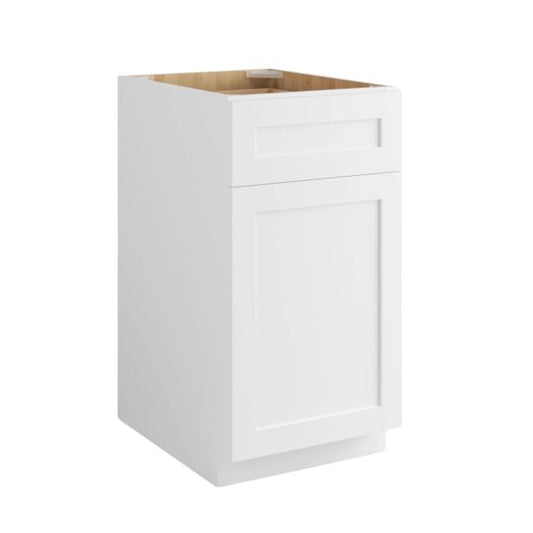 White Shaker Base Cabinet Single Door One Drawer