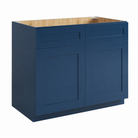Navy Blue Shaker Base Cabinet Double Doors Full Height