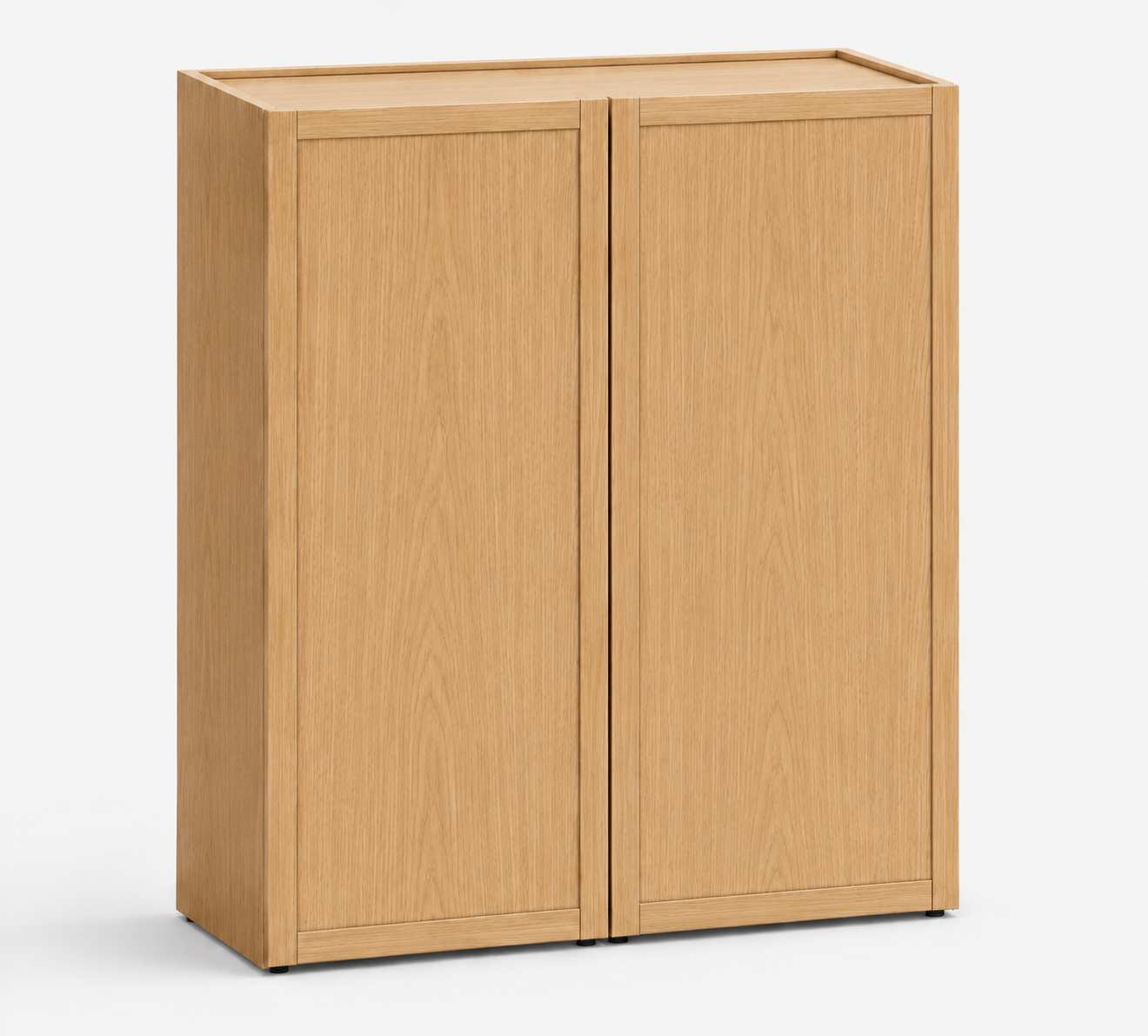 Slim Shaker Oak 42″ H Double Door Wall Cabinet