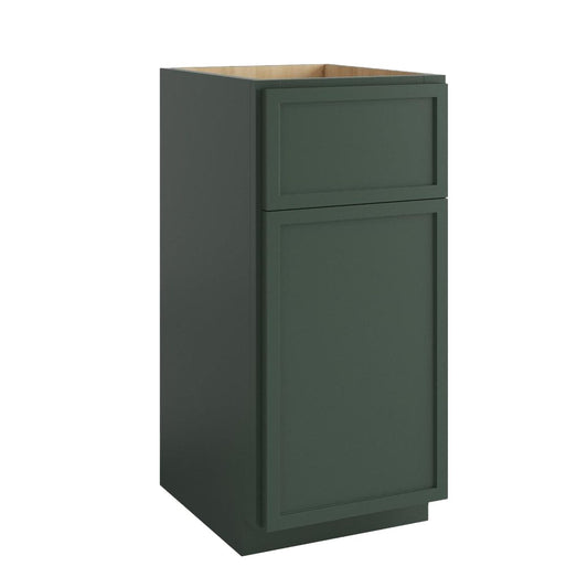 Green Shaker Base Cabinet Single Door One Drawer