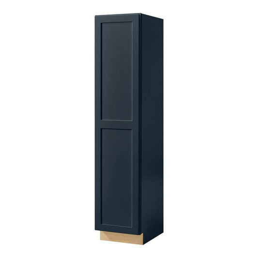 Navy Blue Shaker 27"D Two Single Door Utility Pantry Cabinet