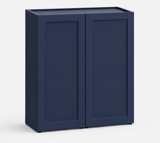 Navy Blue Shaker 42″ H Double Door Wall Cabinet