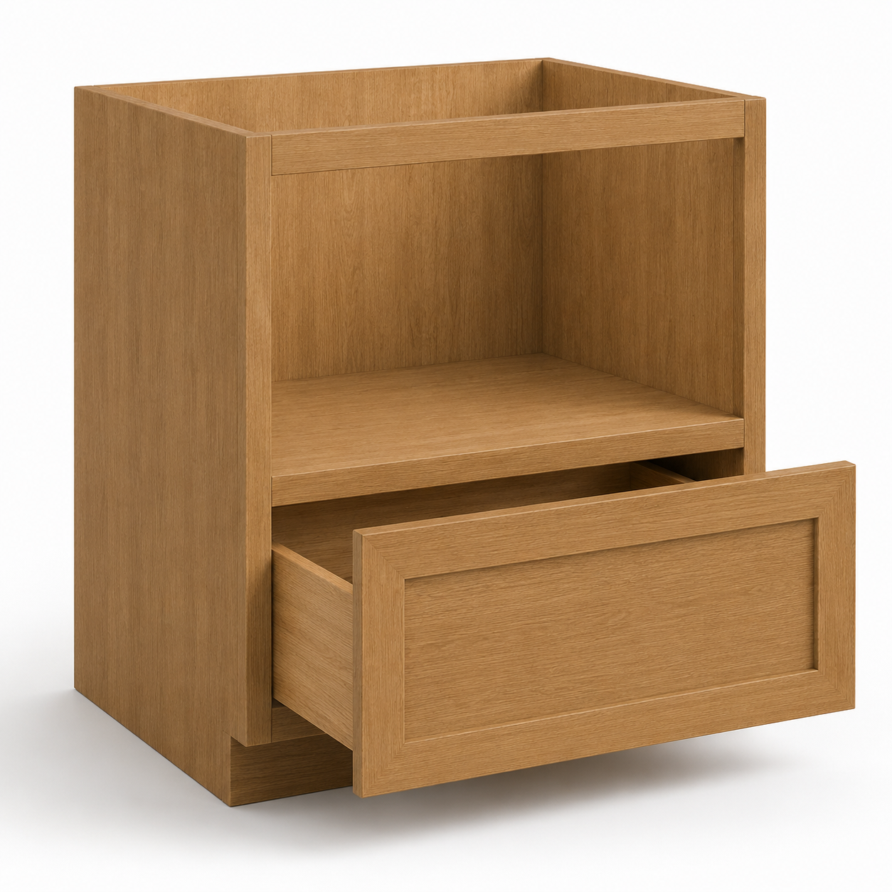 English Toffee Shaker Microwave Base Cabinet