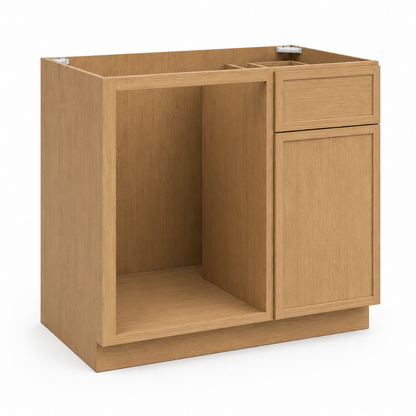 Slim Shaker Oak Blind Corner Base Cabinet (L/R interchangeable)