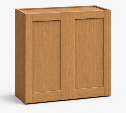 English Toffee Shaker 36″ H Double Door Wall Cabinet