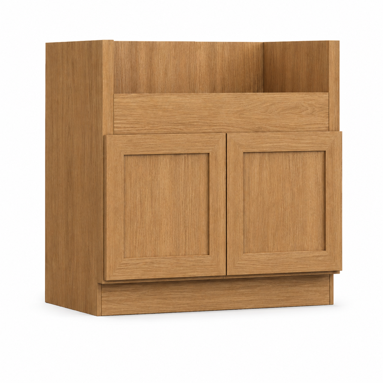 English Toffee Shaker Farmhouse Sink Base Cabinet – 2 Doors