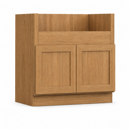 English Toffee Shaker Farmhouse Sink Base Cabinet – 2 Doors