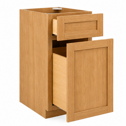 English Toffee Shaker  18"W Trash Base Cabinet