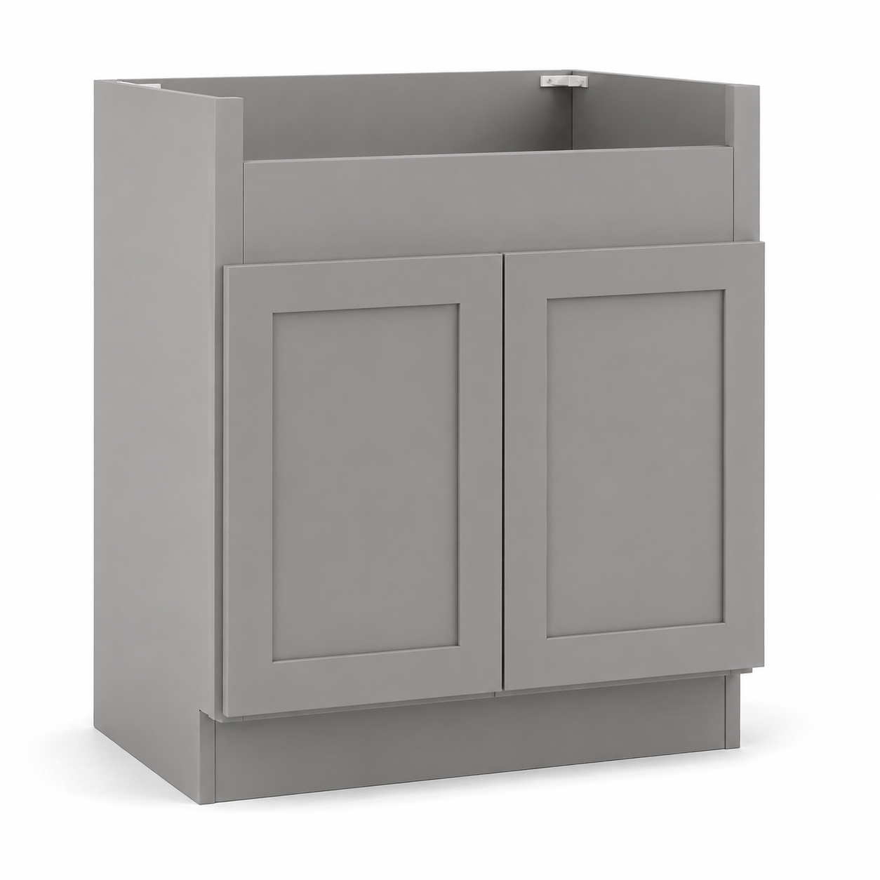 Gray Shaker Farmhouse Sink Base Cabinet – 2 Doors