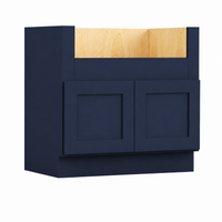 Navy Blue Shaker Farmhouse Sink Base Cabinet – 2 Doors