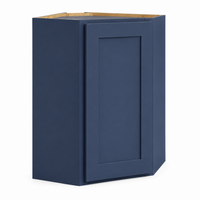 Navy Blue Shaker Wall Diagonal Corner Cabinet – 24